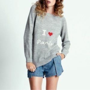 Claudia Paz I love Paris Handknit Alpaca Pullover Sweater